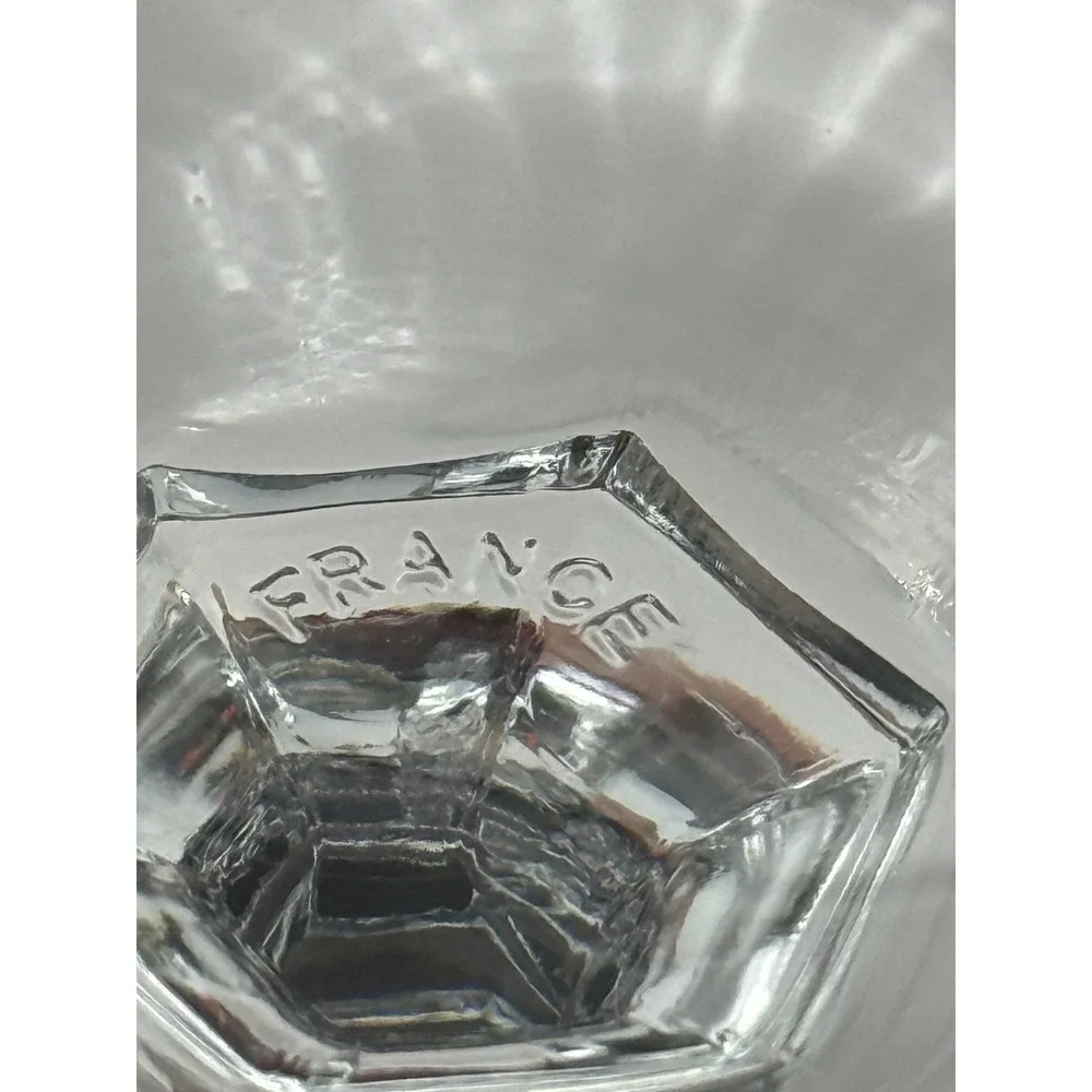 Set of 6 Cristal D'Arques Durand Gothic Wine Glasses Ruby Red Cut To Clear 1970s